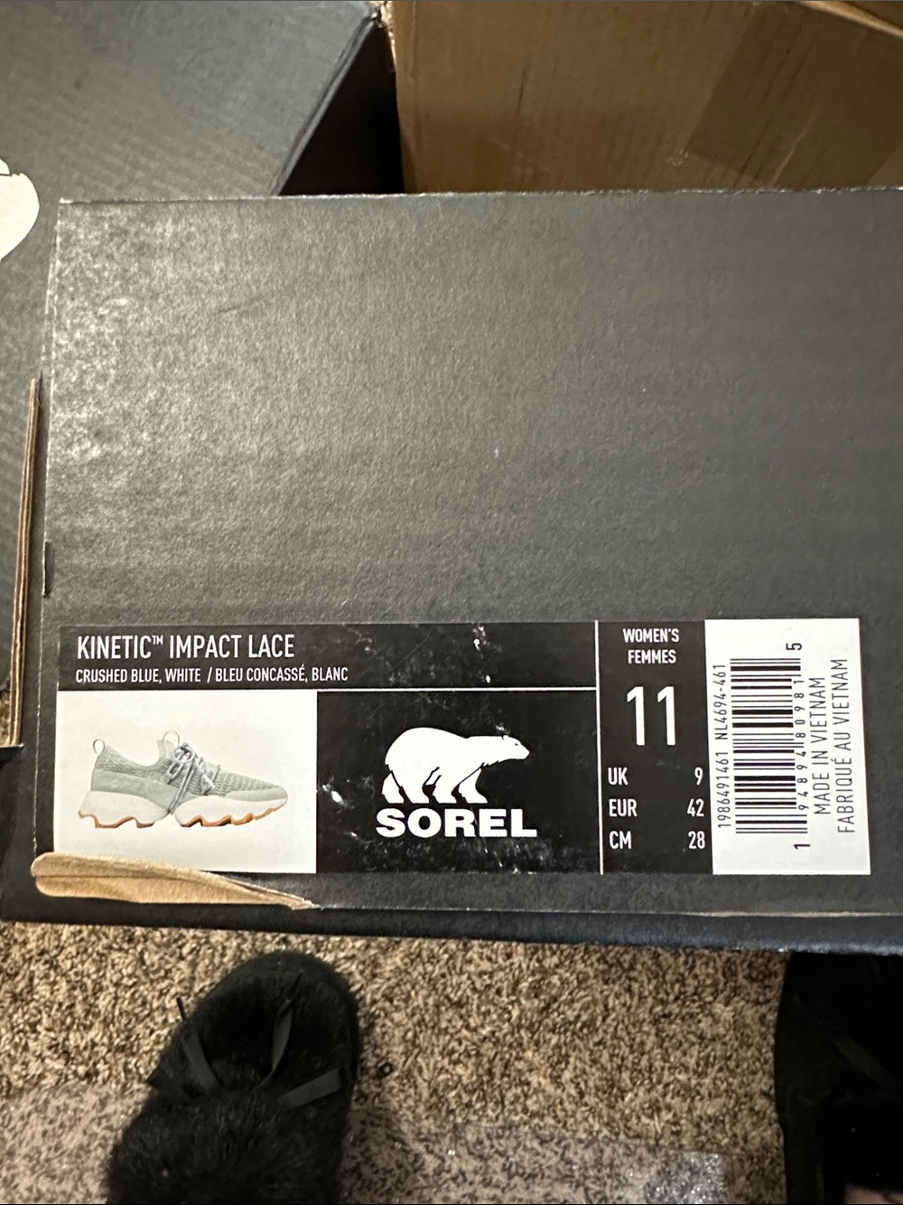 Sorel Kinetic Impact Lace Sneakers in Crushed Blue and White